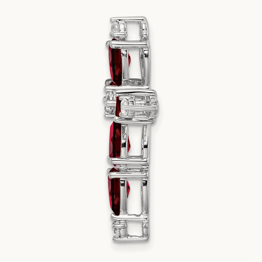 Garnet and Diamond Cross Chain Slide — photo set