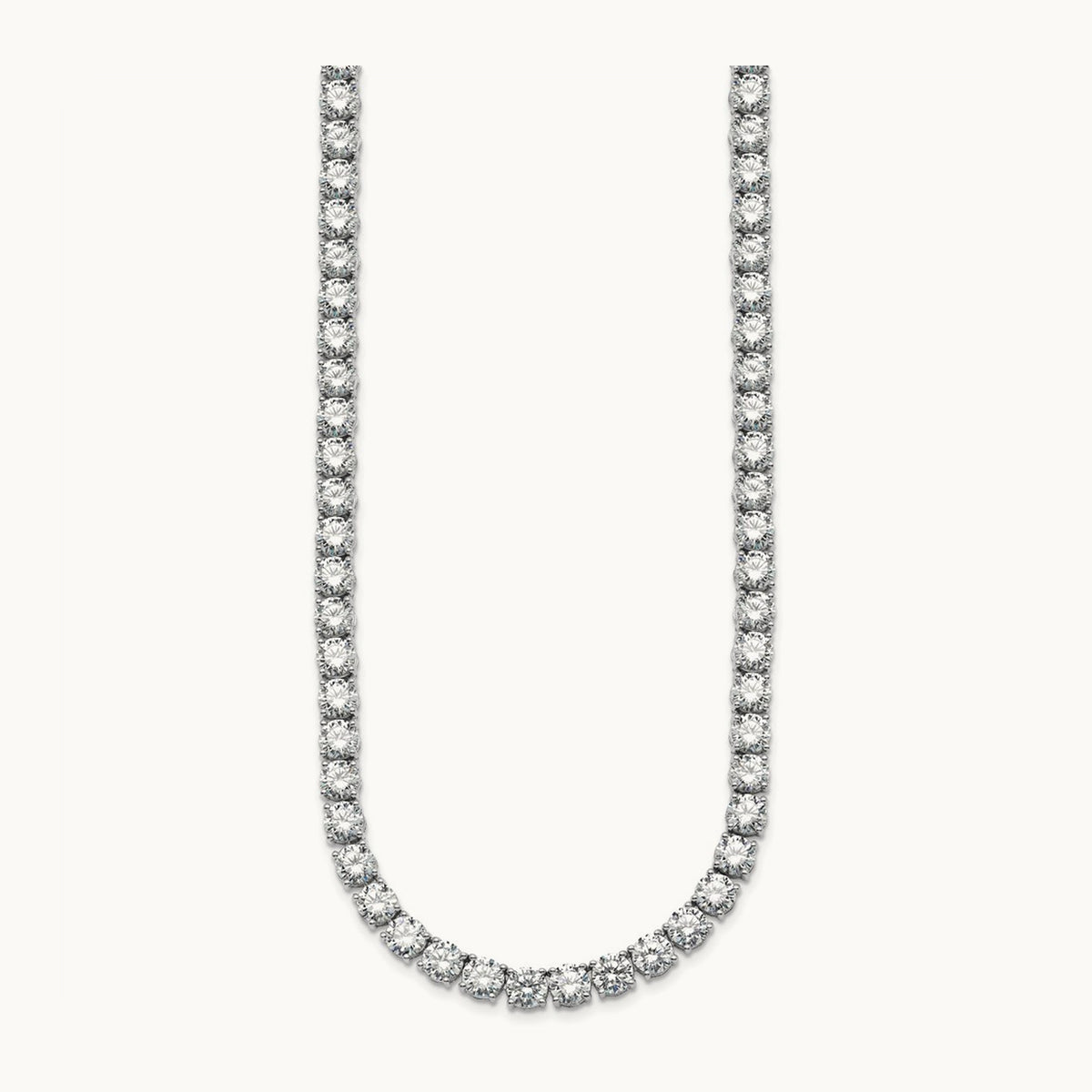 Straight Tennis Necklace, 56 1/4-74 1/4 ct Lab-Grown Diamond