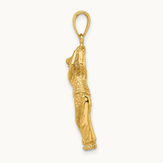 Golf Bag w/ Clubs Charm, 14K