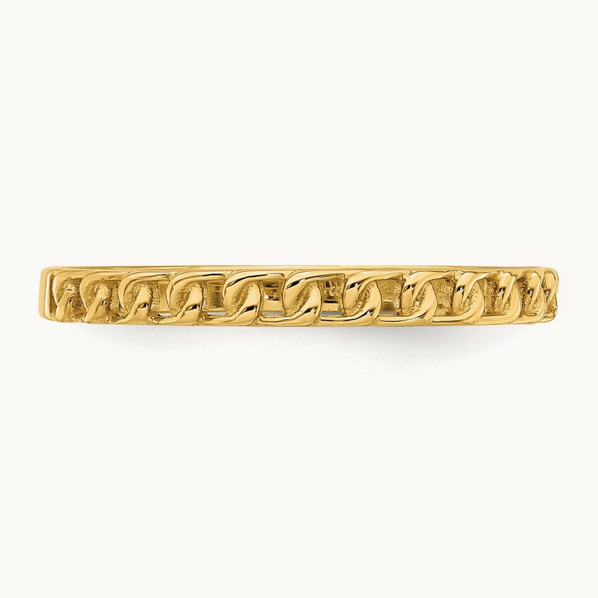 Link Design Ring — 14K Yellow Gold