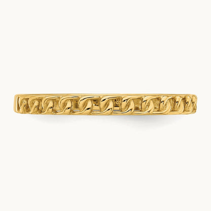 Link Design Ring — 14K Yellow Gold
