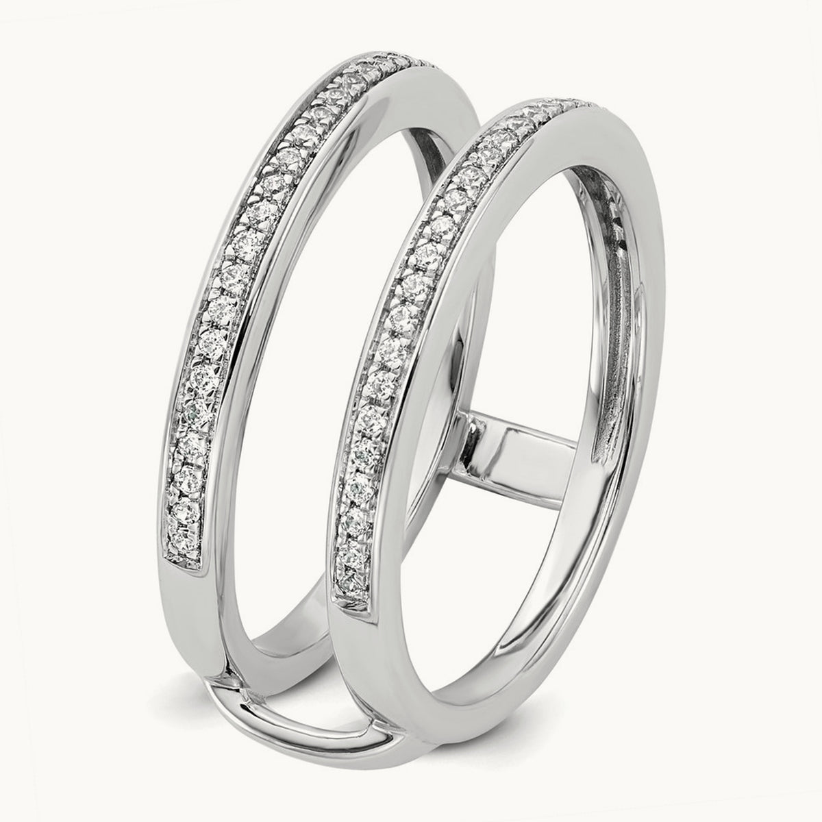 Complete Diamond Ring Guard — 14K White Gold