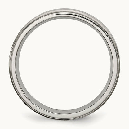 Brushed and Polished Grooved Edge Band — 6mm