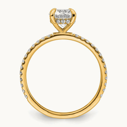 Round Solitaire Engagement Ring, 1.25-3.50 ct tw Lab-Grown Diamond — 14K Yellow Gold