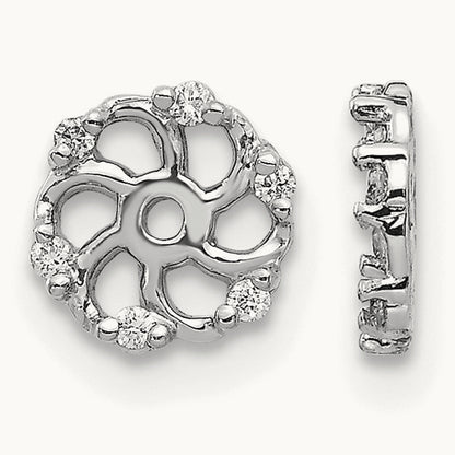 AA Diamond Earring Jacket, 14K White Gold