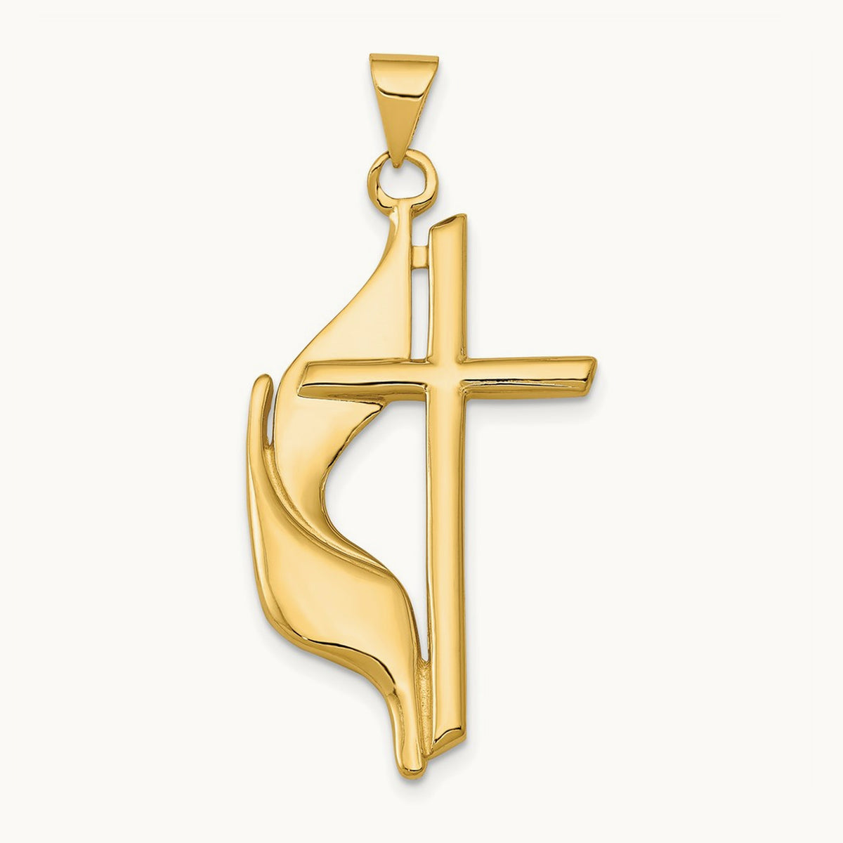 Polished Cross w/Drape Pendant — photo set