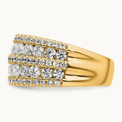 Fashion Band, 2.25 ct tw Lab-Grown Diamond — 14K Yellow Gold