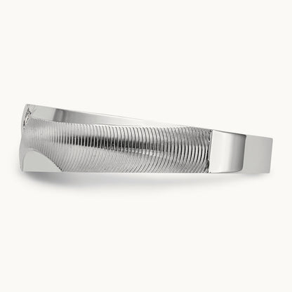 AA Quality Trio Mens Complete Wedding Band, 14K White Gold