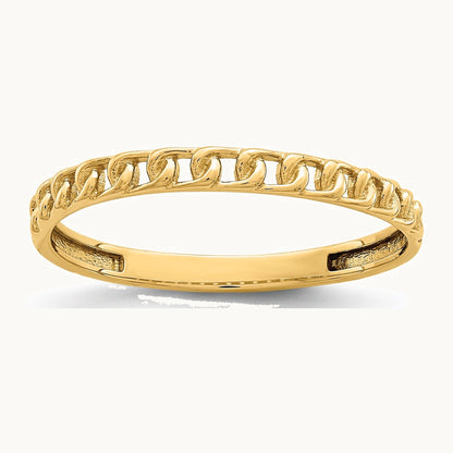 Link Design Ring — 14K Yellow Gold