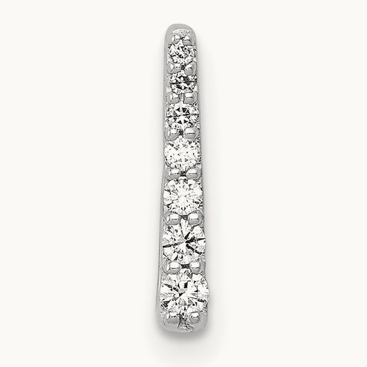 1/10ct. Diamond Fancy Chain Slide, 14K White Gold