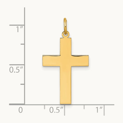 Polished Cross Pendant, 14K