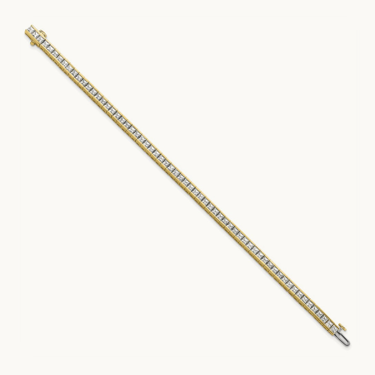 Princess Tennis Bracelet, 7.00 ct tw Lab-Grown Diamond — 14K Yellow Gold
