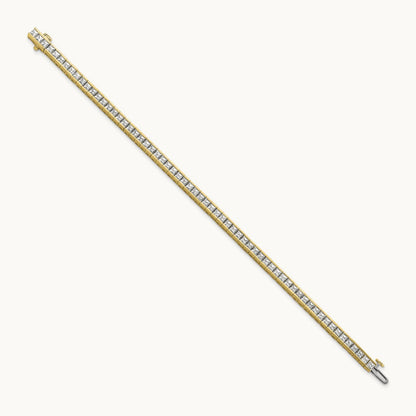 Princess Tennis Bracelet, 7.00 ct tw Lab-Grown Diamond — 14K Yellow Gold