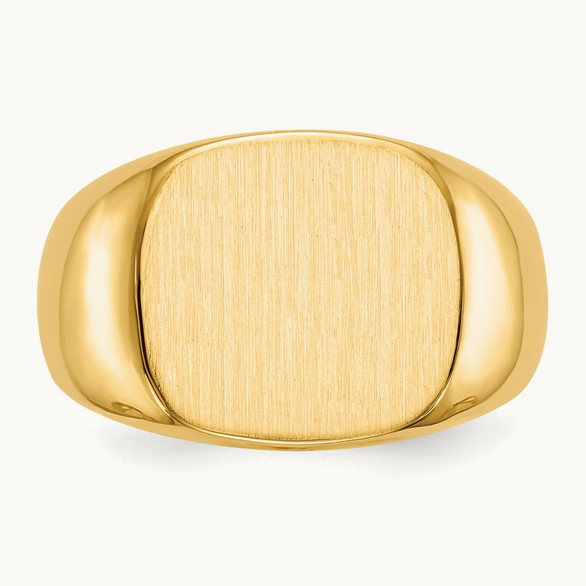 15.0 x13. Closed Back Mens Signet Ring, 5mm, 14K