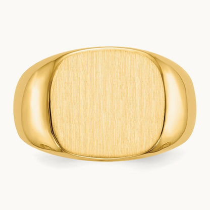 15.0 x13. Closed Back Mens Signet Ring, 5mm, 14K