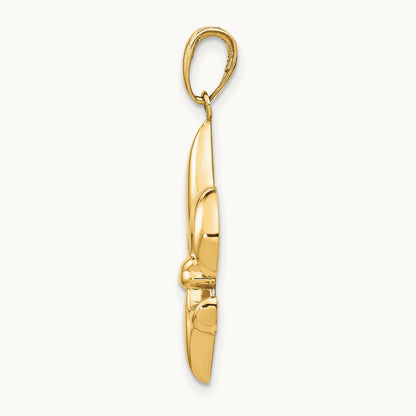 Medium Fleur-De-Lis Pendant, 14K