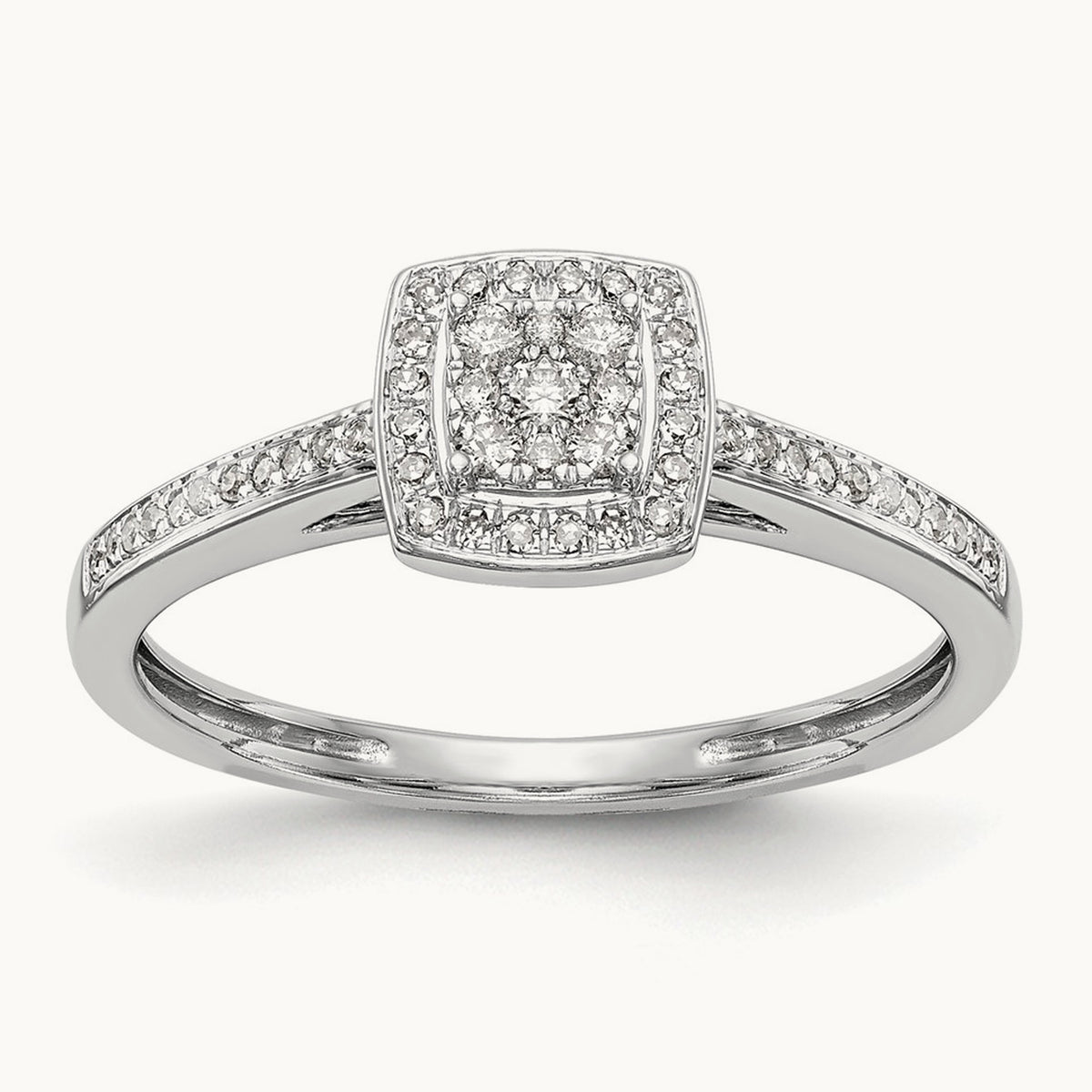Cluster Engagement Ring, 0.20 ct tw Lab-Grown Diamond