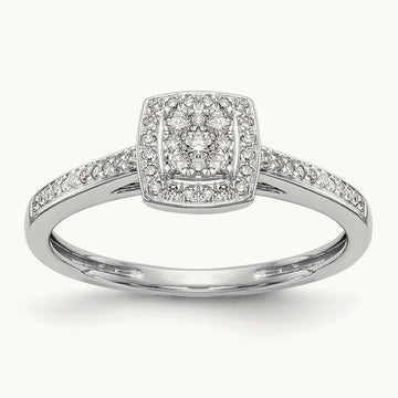 Cluster Engagement Ring, 0.20 ct tw Lab-Grown Diamond