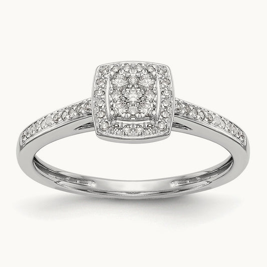 Cluster Engagement Ring, 0.20 ct tw Lab-Grown Diamond