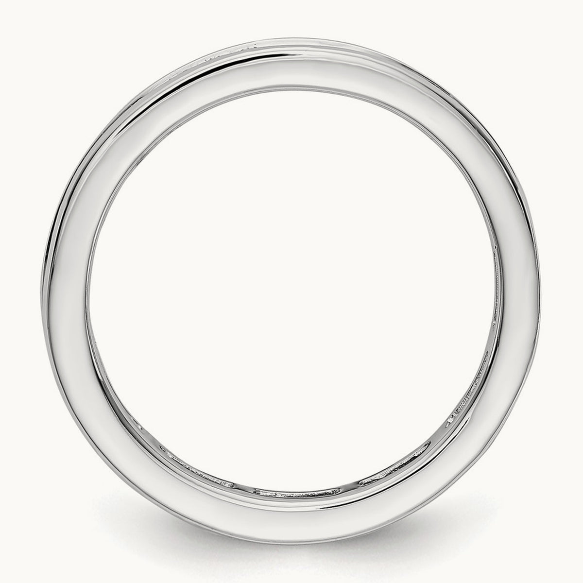 Polished 3ct Princess Channel Set Diamond Eternity Band, 14K Gold in 14K White Gold