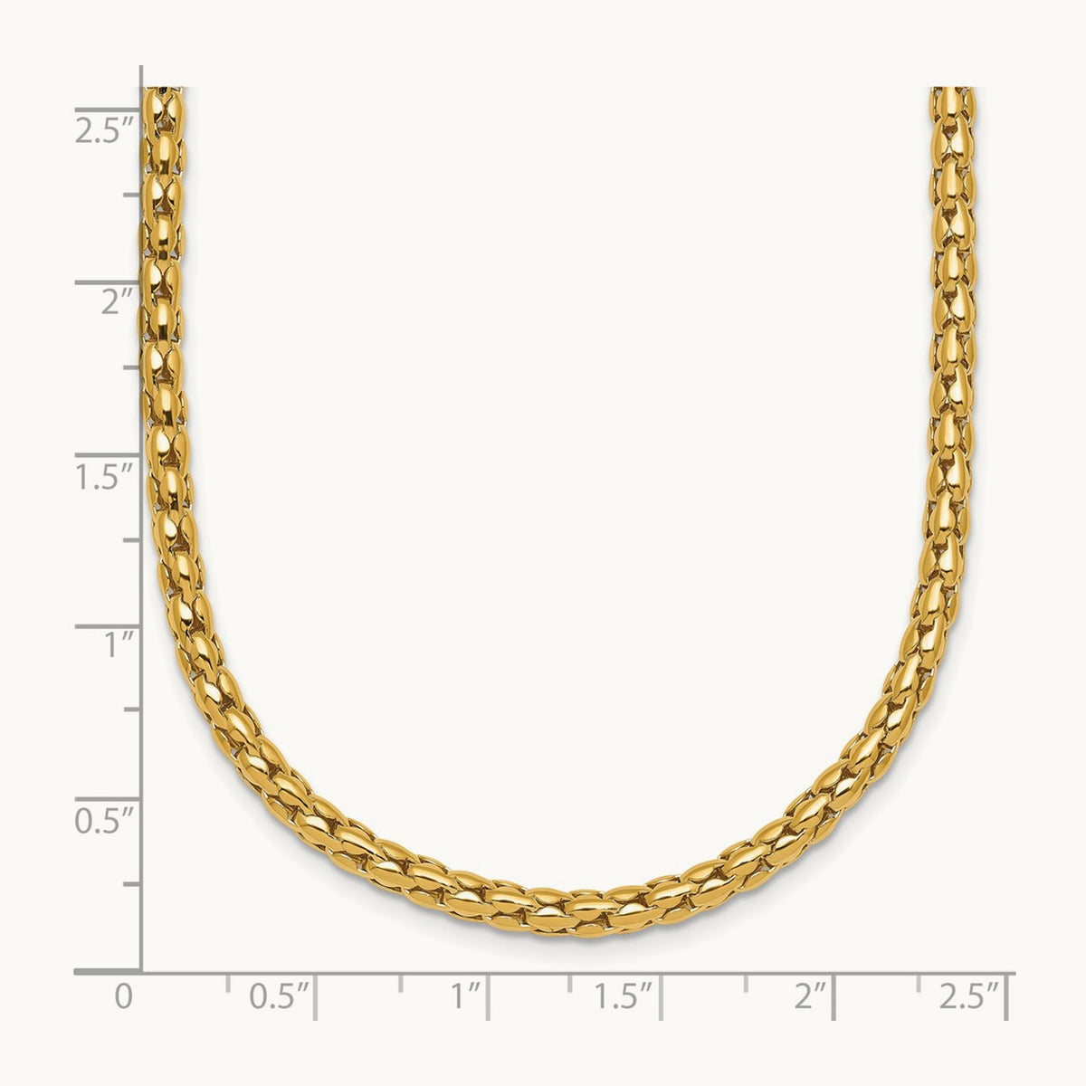 Polished Fancy Necklace, 3.5mm, 14K