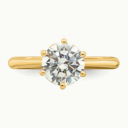 Polish 1 1/2ct Round Leaf Design Semi-Mount Dia Ring, 14K