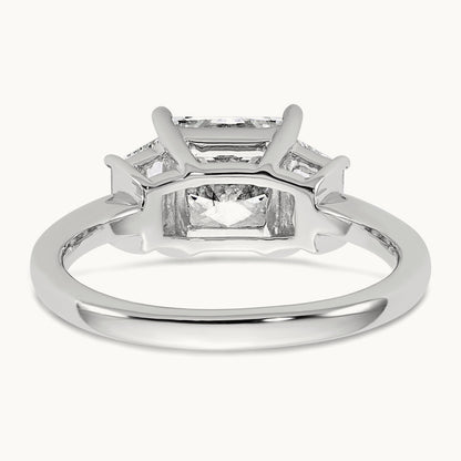 Princess & Trapezoid Engagement Ring, 1.25-4.00 ct tw Lab-Grown Diamond — 2 3/4 ct, 14K White Gold