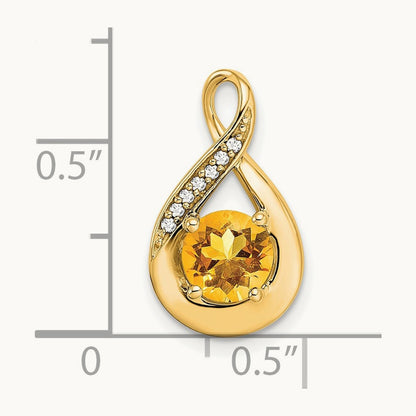 Citrine and Diamond Pendant — photo set