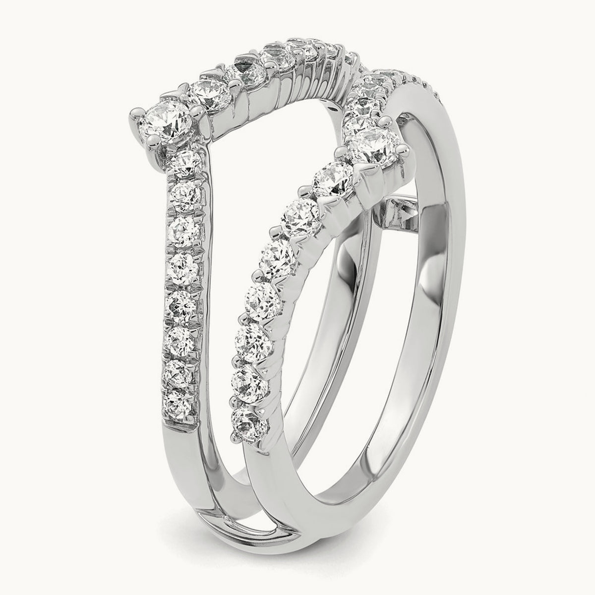 Complete Diamond Ring Guard, 14K White Gold