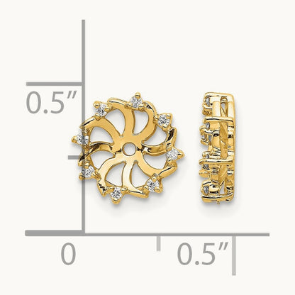 AA Diamond Earring Jacket, 14K