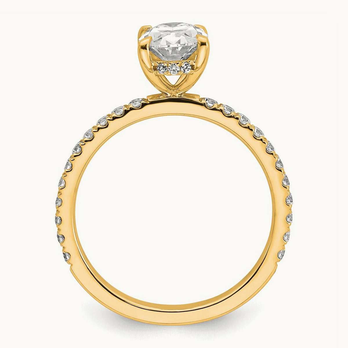 Oval Solitaire Engagement Ring, 1.25-4.50 ct tw Lab-Grown Diamond — 14K Yellow Gold, 7 (2)