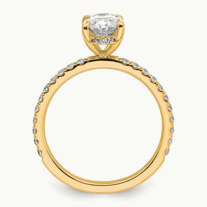 Oval Solitaire Engagement Ring, 1.25-4.50 ct tw Lab-Grown Diamond — 14K Yellow Gold, 7 (2)