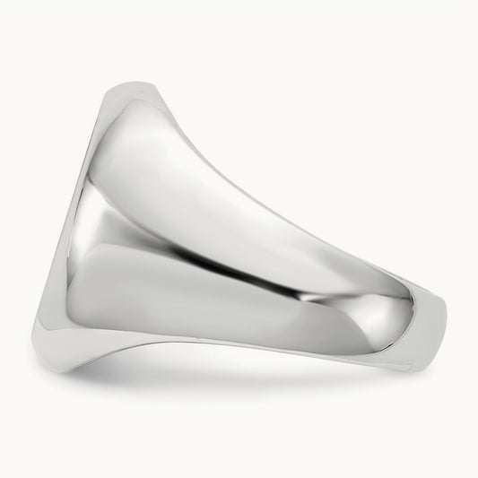 Open Back Mens Signet Ring — photo set