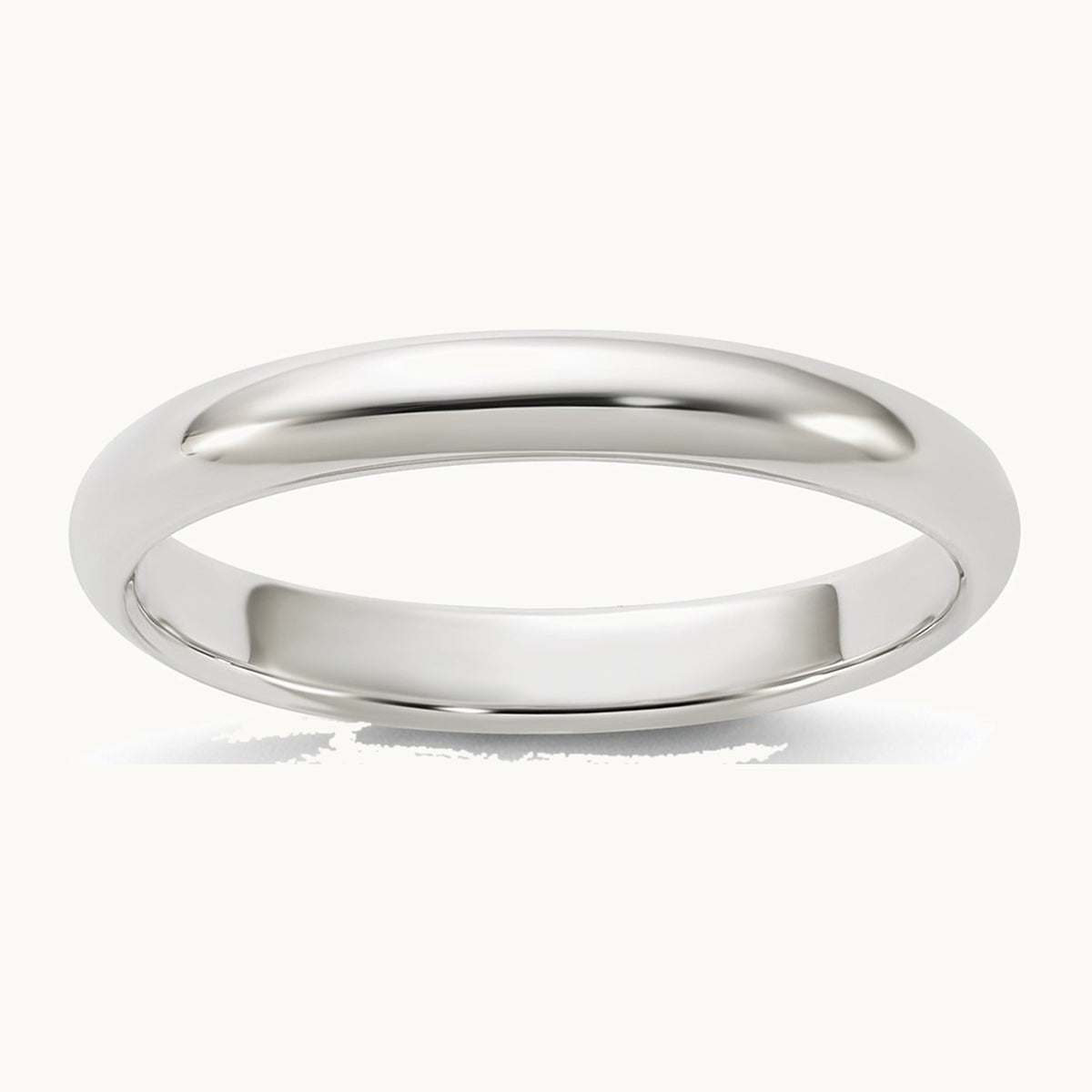 Sterling Silver 3mm Half Round Band