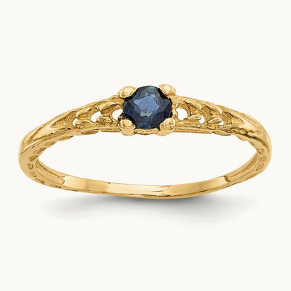 Madi K Sapphire Birthstone Baby Ring, 3mm, 14K
