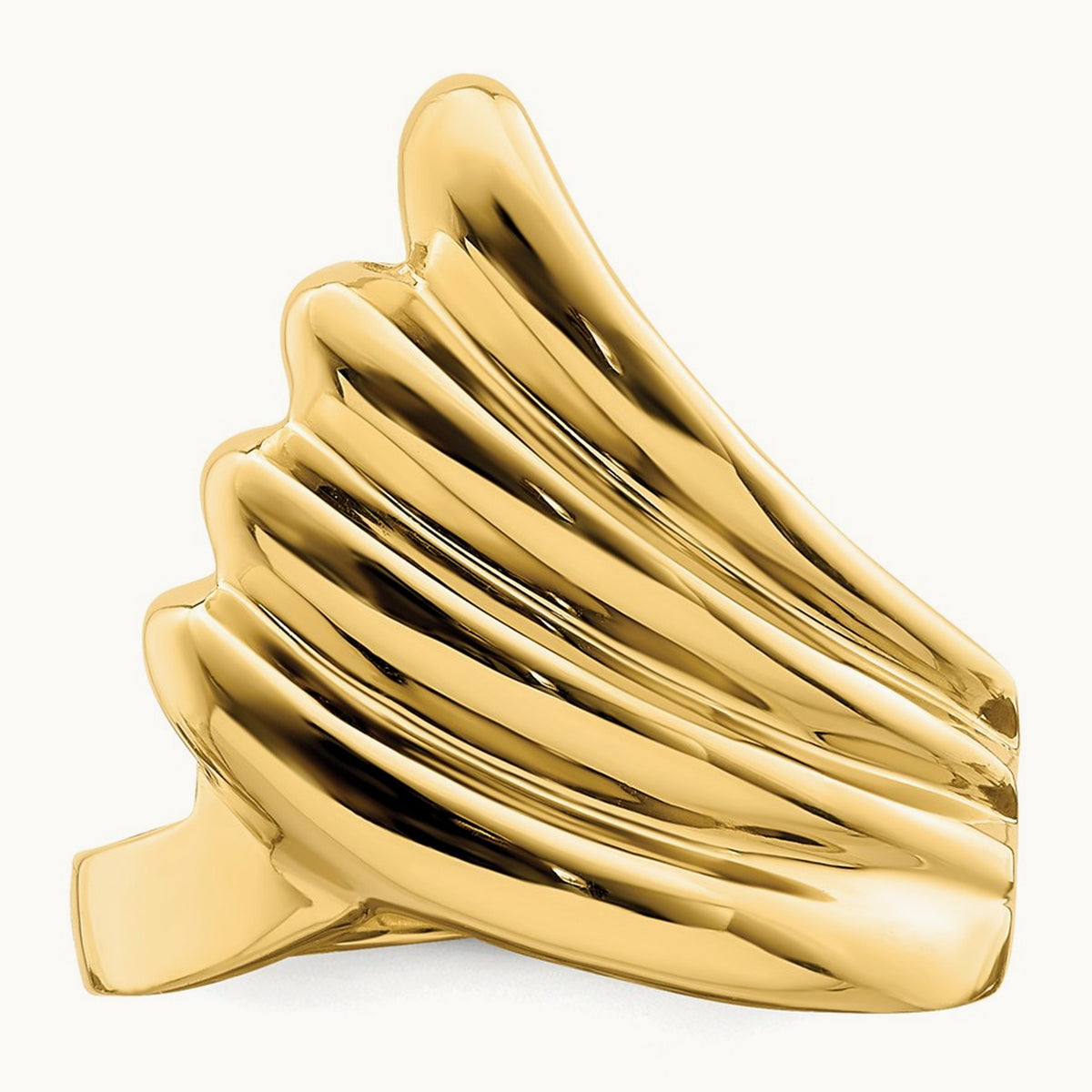 Polished Fish Tail Ring, 14K