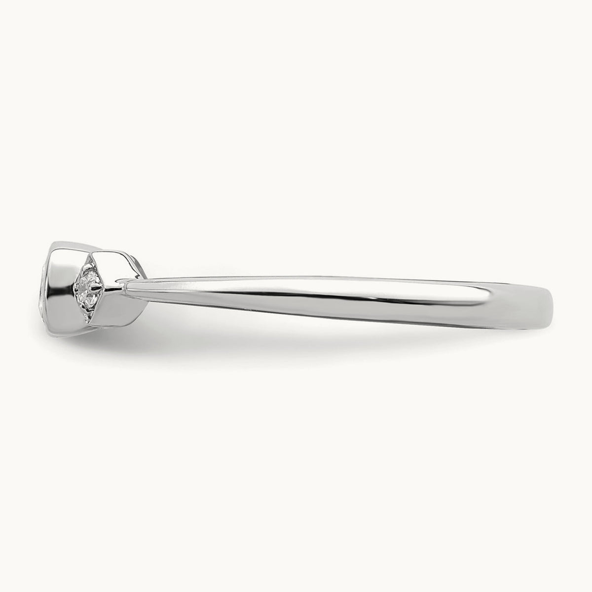 Petite Cushion Ring — 14K White Gold, 7