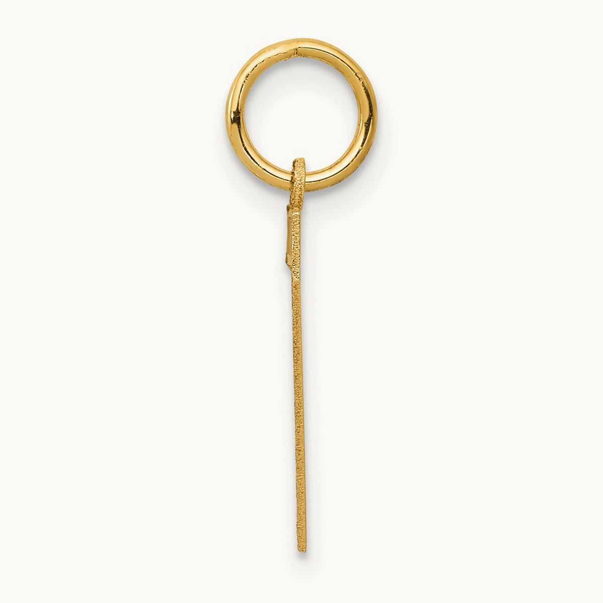 Medium Satin Number 7 Charm — 14K Yellow Gold