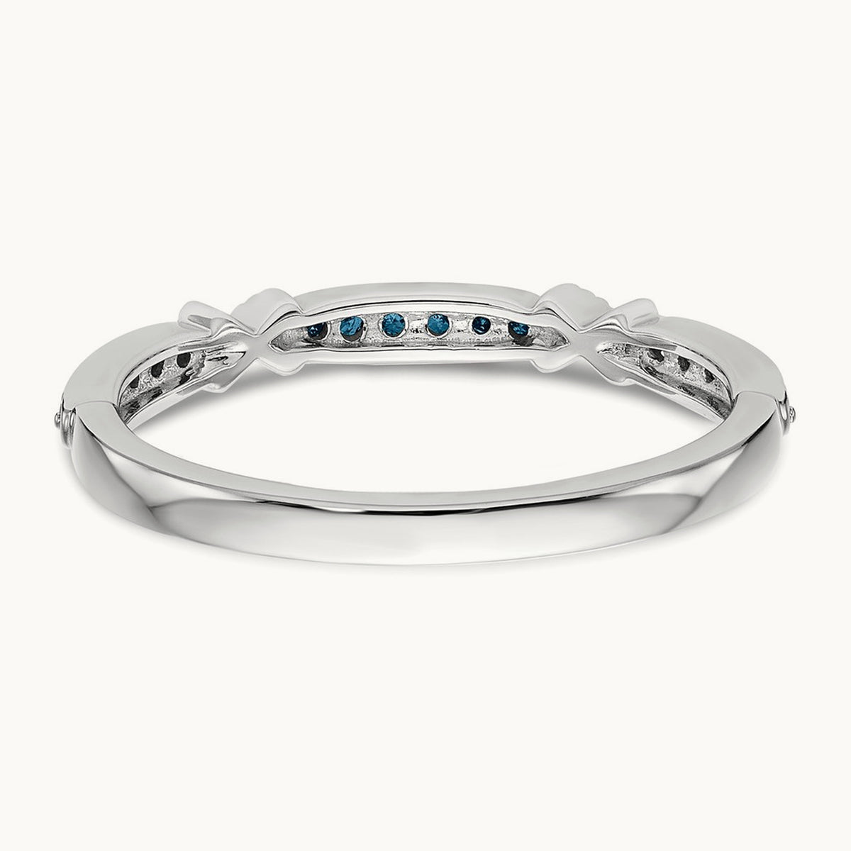 Blue Diamond Band, 14K White Gold
