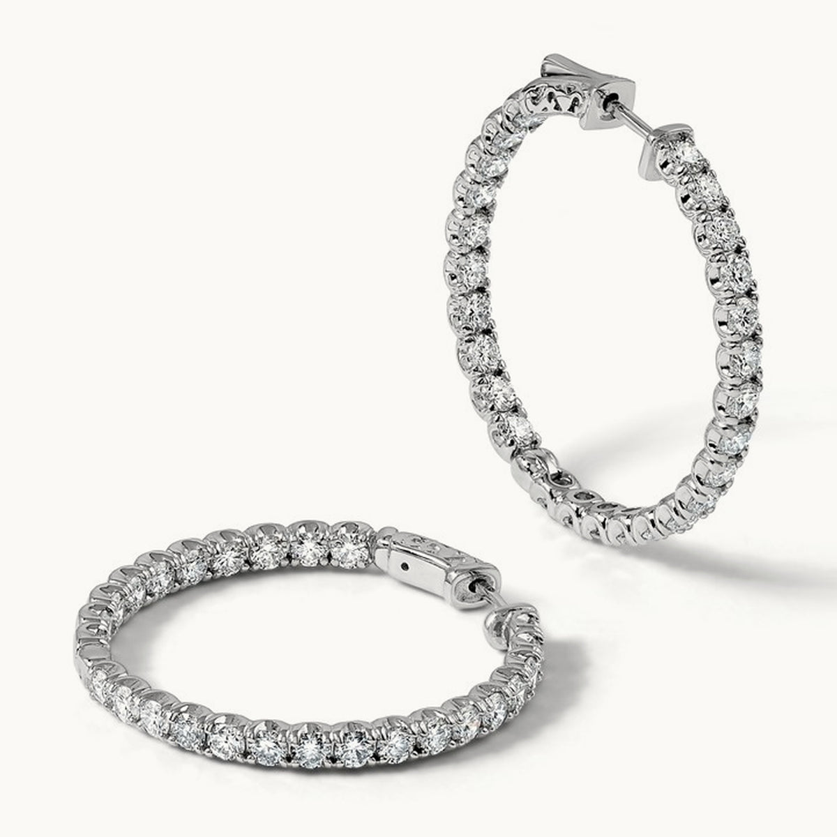 TO in & Out Hoops, 5.00 ct tw Lab-Grown Diamond