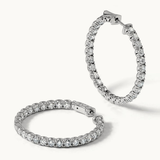 TO in & Out Hoops, 5.00 ct tw Lab-Grown Diamond