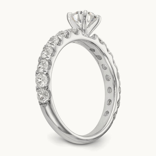 Semi-Mount Peg Set Engagement Ring — 1/2 ct, 7
