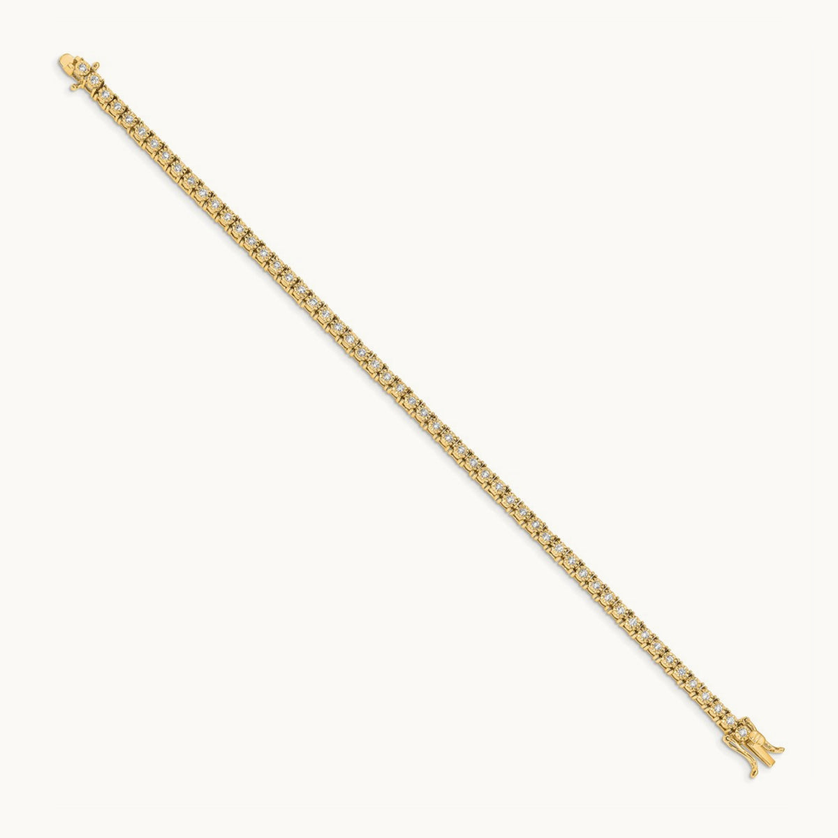 Illusion Setting Diamond Bracelet — 14K Yellow Gold