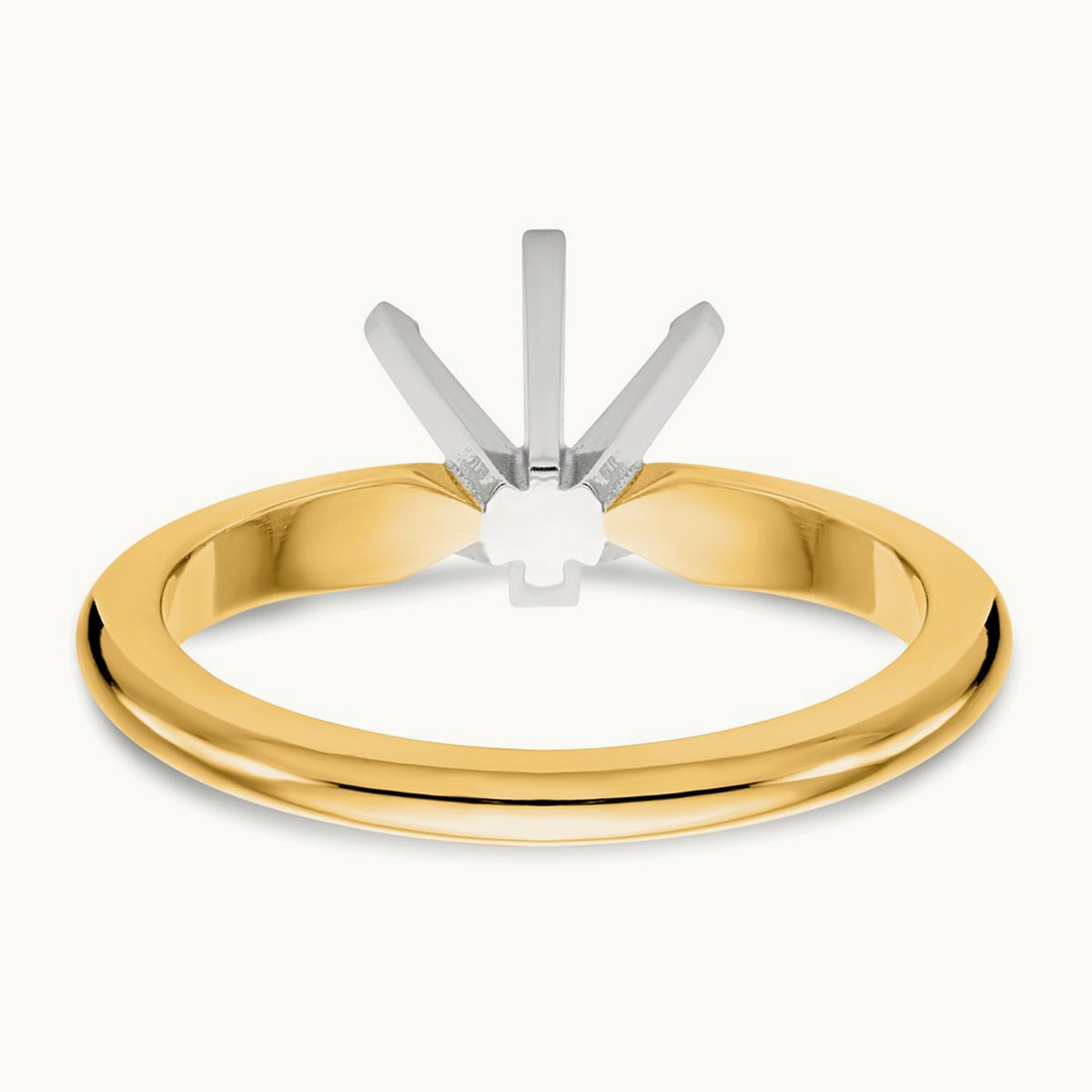 1.5ct. Heavy-Weight Half-Round 6-Prong Mounting, 14K Two-tone