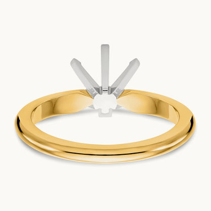 1.5ct. Heavy-Weight Half-Round 6-Prong Mounting, 14K Two-tone