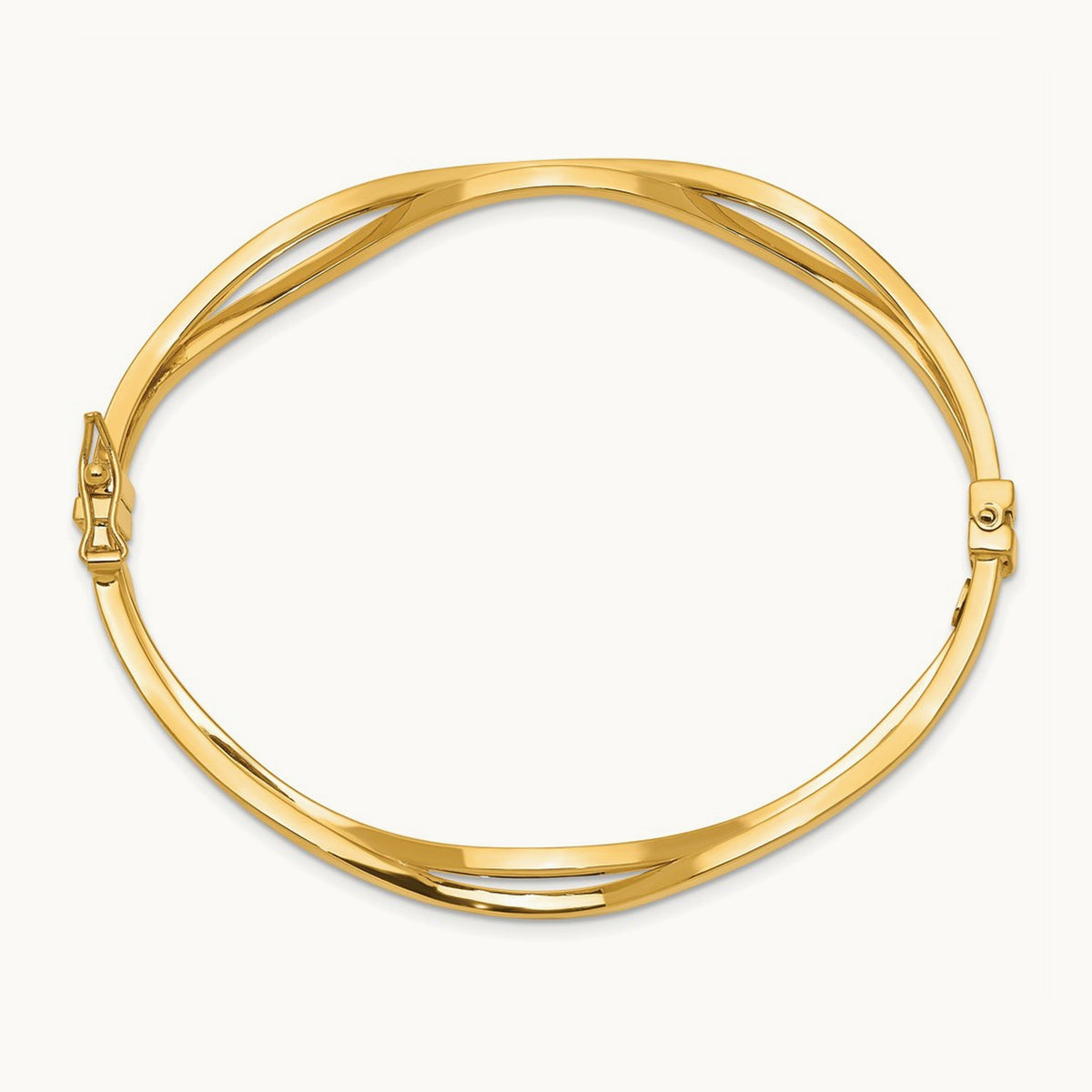 Hinged Bangle, 14K Yellow Gold