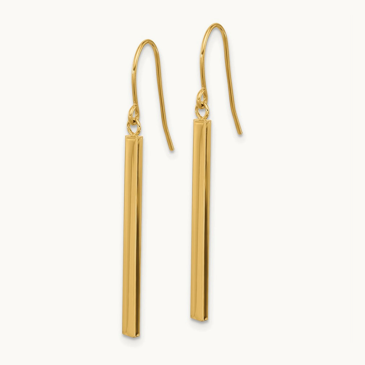 Bar Dangle Earrings, 14K