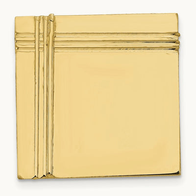 Men's Square with Line Design Tie Tac, 14K