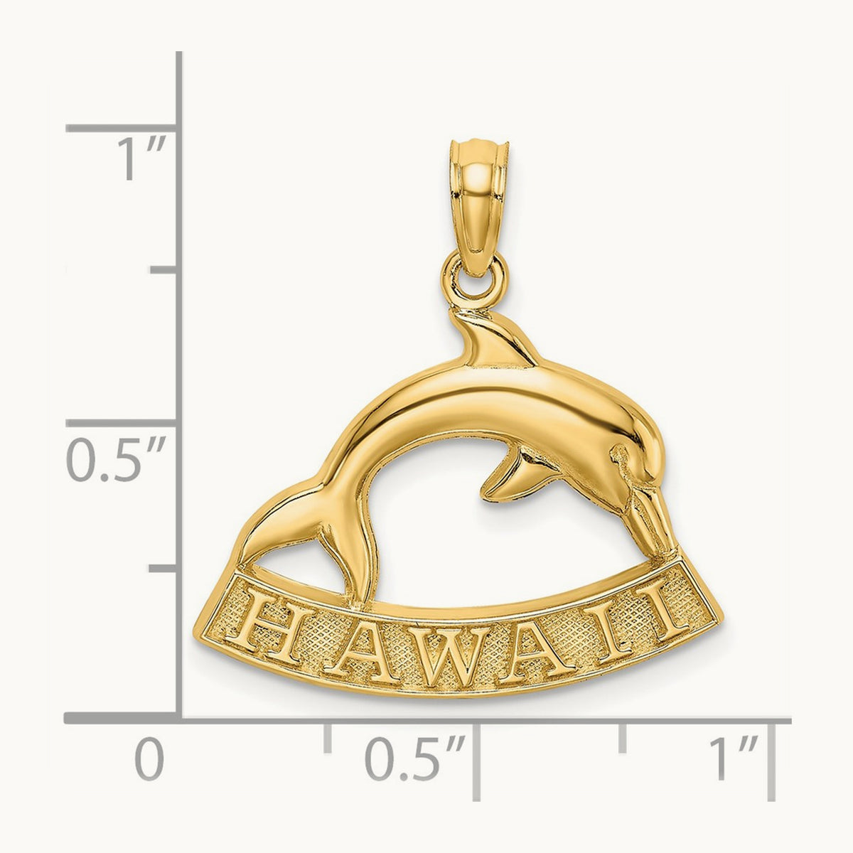 HAWAII Dolphin Charm, 14K