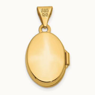 Diamond Oval Locket — 20.5mm